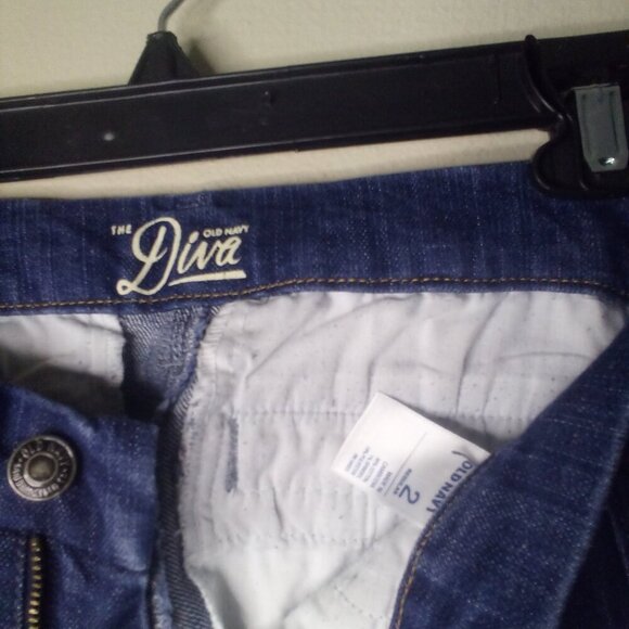 Old Navy Diva Jeans Women 2 Flare Braided Pockets Blue - Picture 12 of 16